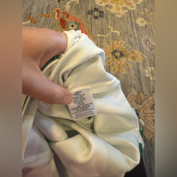 &Merci Green White Stripe Off the Shoulder Jumpsuit Size Small NWT - Picture 7 of 7